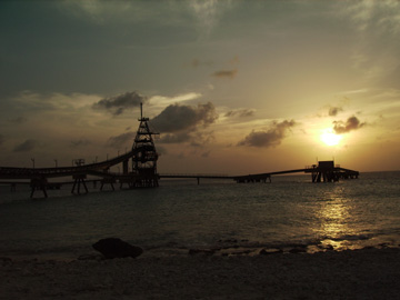 salt pier sunset